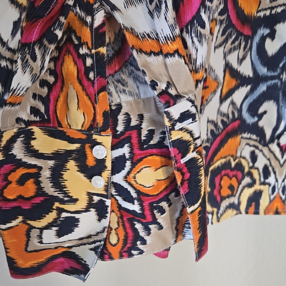 Chico's Vibrant Patterned Button Down Shirt - image 6